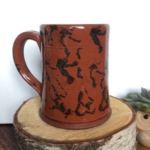 Wisconsin Pottery Handmade Redware Glazed Mug